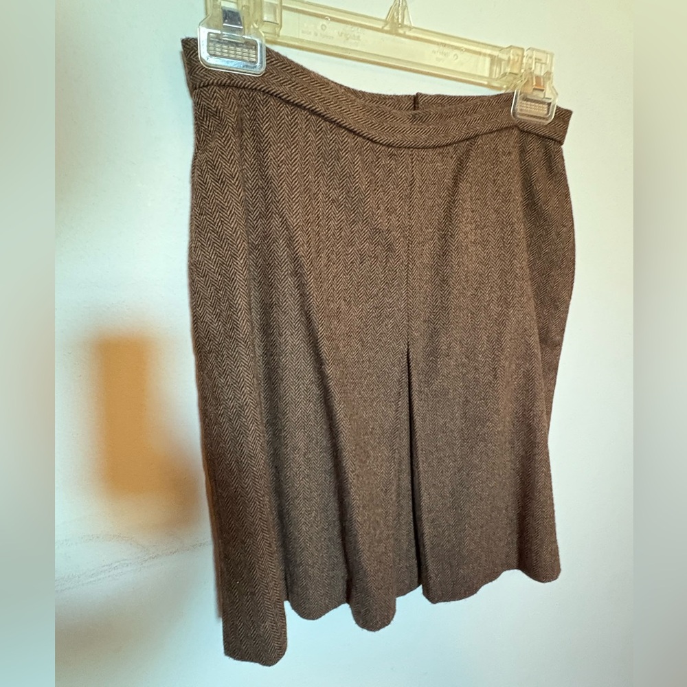 Vintage Gap Brown Tweed Wool Skirt and Vest Set NWT - Picture 7 of 12